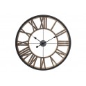 Grande Horloge Industrielle : Bois & Métal, Diam 70 cm