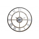 Grande Horloge Industrielle Vintage, Bois & Zinc, Diam 80 cm