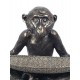 Figurine Singe et Corbeille vide-poche, Antic Line, Longueur 31 cm