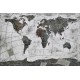 Tableau peint Planisphère : La Carte d'Atlas, L 120 cm