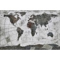 Tableau peint Planisphère : La Carte d'Atlas, L 120 cm