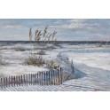 Tableau moderne : Cabines sur dune, L 140 cm