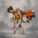 Tableau Danseuse : Ballerine multicolore, H 80 cm