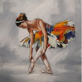 Tableau Danseuse : Ballerine multicolore, H 80 cm