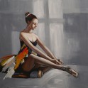 Tableau Danseuse : Ballerine multicolore 3, H 100 cm