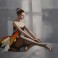Tableau Danseuse : Ballerine multicolore 3, H 100 cm