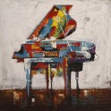Tableau Design Musique : Piano Colorato 2, H 100 cm