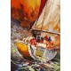 Tableau moderne XL Voiliers : Régate en eaux chaudes, H 120 cm