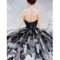 Tableau moderne Femme : Nuit parisienne 2, H 100 cm
