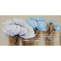 Tableau moderne XL : Symphonie florale, L 120 cm