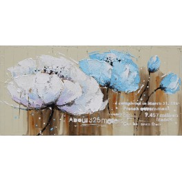 Tableau moderne XL : Symphonie florale, L 120 cm