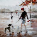 Tableau moderne : Sortie au Parc Monceau, H 100 cm