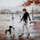 Tableau moderne : Sortie au Parc Monceau, H 100 cm