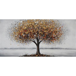 Tableau Design Arbre : Life & brown Tree, L 120 cm