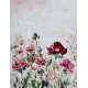 Tableau Design floral : Rose prairie, H 70 cm