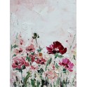 Tableau Design floral : Rose prairie, H 70 cm