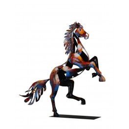 Décoration Animal en métal design : Le Cheval Cabré, Mod 3, H 50 cm