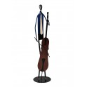 Sculpture Musicien Fer : Le Violoncelliste, Coll. Jazz Art, H 41 cm