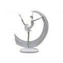 Statuette Design : Danseuse de profil & Ruban, Collection Silver Line, H 29 cm