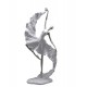 Statuette Design XXL : Danseuse en robe & Ruban 1, Collection Silver Line, H 62 cm