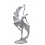 Statuette Design XXL : Danseuse en robe & Ruban 1, Collection Silver Line, H 62 cm