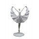 Statuette Design XXL : Danseuse en robe & Ruban 2, Collection Silver Line, H 59 cm