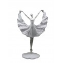 Statuette Design XXL : Danseuse en robe & Ruban 2, Collection Silver Line, H 59 cm
