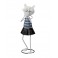 Statuette fer : Le Chat Girly discret, Collection Fun Cats, H 35 cm