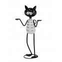 Statuette fer : Le Chat fataliste, Collection Fun Cats, H 35 cm