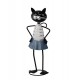 Statuette fer : Le Chat Girly discret, Collection Fun Cats, H 35 cm