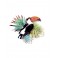 Décoration Murale Métal : Toucan & Feuillage tropical, H 53 cm