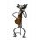 Statuette fer Musique : Le Chat Saxophonste, H 25 cm