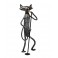 Statuette fer Musique : Le Chat Chanteur, H 27 cm