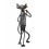 Statuette fer Musique : Le Chat Bassiste, H 27 cm