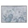 Tableau Design floral : Feuillage exotique, Bleu & Encadrement, L 120 cm