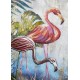 Tableau Jungle XL : Flamants roses, Métal & Peinture, H 120 cm