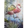 Tableau Jungle XL : Flamants roses, Métal & Peinture, H 120 cm