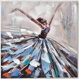 Tableau Danseuse : Ballerine multicolore 4, H 90 cm