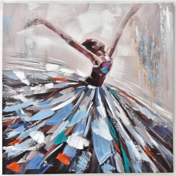 Tableau Danseuse : Ballerine multicolore 4, H 90 cm