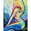 Tableau moderne Femme : Nu multicolore, H 100 cm