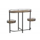 Console industrielle à plateaux, Modèle Baxter, L 81 cm