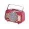 Horloge vintage : Mod Poste radio ancien, Rouge, L 21 cm