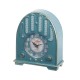 Horloge Industrielle à poser : Mod Poste radio ancien, Bleu pétrole, H 22 cm