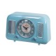 Horloge Industrielle à poser : Mod Poste radio ancien, Bleu, L 25 cm
