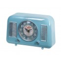 Horloge vintage : Mod Poste radio ancien, Bleu, L 25 cm