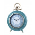 Horloge rétro XL à poser: Mod Réveil ancien, Bleu, H 36 cm