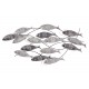 Déco Murale Poissons métal : Banc de Sardines, L 90 cm