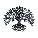 Déco murale fer : Arbre de vie, Anthracite & marron, Mod 4, L 63 cm