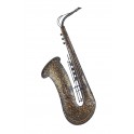 Déco murale musique : Le Saxophone en métal, L 60 cm