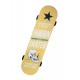 Déco murale Bois : Planche de Skateboard vintage, Mod Jaune, H 80 cm